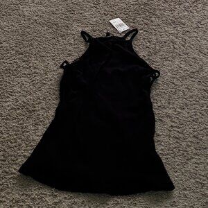 Black Cut-Out Cage Top